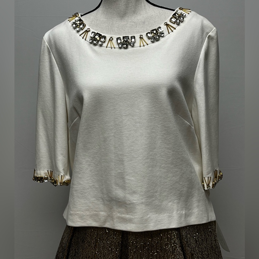 Eliza J Midi Bronze A-Line Skirt with Pockets - Picture 11 of 12